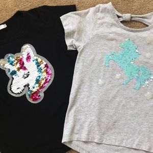 Unicorn shirts! Girls Sparkly Sequin Unicorn Shirts